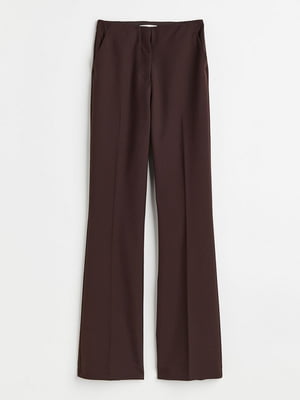 Расклешенные брюки темно-коричневого цвета | 6589259