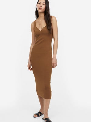 Сукня-футляр коричнева | 6589538