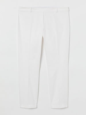 Укороченные брюки белого цвета | 6589727