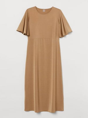 Сукня А-силуету темно-бежева | 6586043