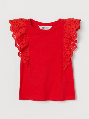 Блуза красная с оборками | 6589099