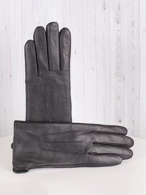 Перчатки кожаные черные классические | 6608334