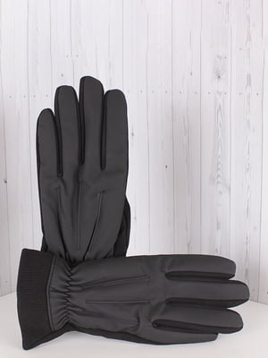 Перчатки мужские текстильные черные с резинкой | 6608341