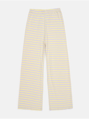 Піжамні штани жовті у смужку | 6608377