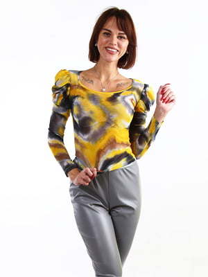 Блуза разноцветная с принтом | 6615236
