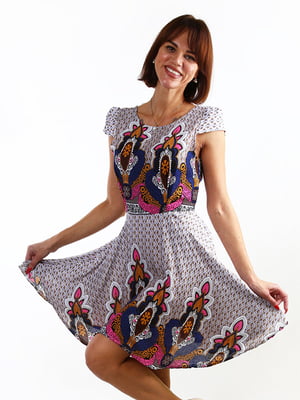 Сукня А-силуету різнокольорова з візерунком | 6615267