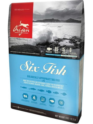Orijen 6 Fish сухий корм для собак усіх порід 6 кг. | 6609005