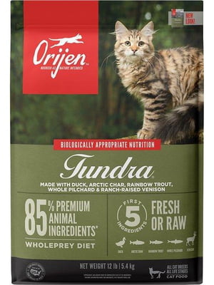 Orijen Tundra Cat сухий корм для кошенят та котів всіх порід 1.8 кг. | 6609027