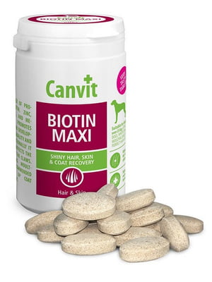 Canvit Biotin maxi витаминная кормовая добавка для идеальной шерсти собак от 25 кг. | 6609047