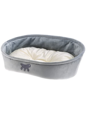 Лежанка - ліжко для собак і кішок Ferplast Laska 55 х 40 х 18.5 см - 55, Сірий | 6609654