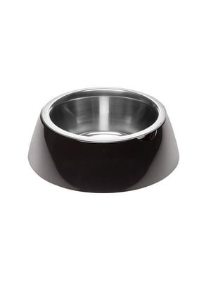 Металлическая миска для собак и кошек с подставкой Ferplast Jolie 17.1 х h 5.5 см - 0.5 L - SMALL, Черный | 6609853