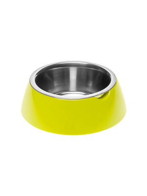 Металлическая миска для собак и кошек с подставкой Ferplast Jolie 17.1 х h 5.5 см - 0.5 L - SMALL, Салатовый | 6609855