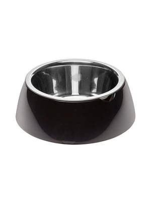Металлическая миска для собак и кошек с подставкой Ferplast Jolie 20 х h 6.7 см - 0.85 L - MEDIUM, Черный | 6609857