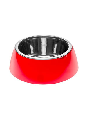 Металлическая миска для собак и кошек с подставкой Ferplast Jolie 20 х h 6.7 см - 0.85 L - MEDIUM, Красный | 6609858