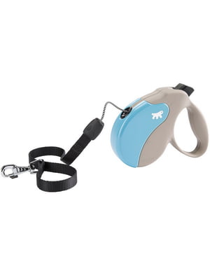 Поводок - рулетка для собак со шнуром Ferplast Amigo Cord 14 х 3.6 х h 12 см - S, Голубой | 6610168
