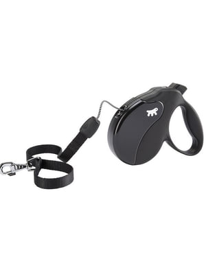 Повідець - рулетка для собак зі шнуром Ferplast Amigo Cord 14 х 3.6 х 12 см - S, Чорний | 6610170