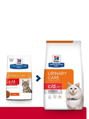 Hills PD Feline c/d Urinary Stress Chicken для котів при циститі (ІЦК) 3 кг | 6610600