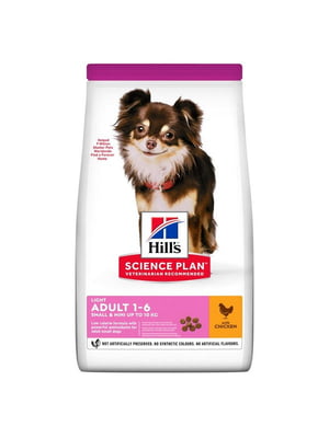 Hills SP Canine Adult Light Small Mini Chicken для собак 1-6 років дрібних порід при зайвій вазі | 6610715