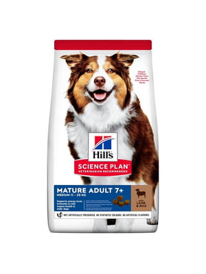 Hills SP Canine Mature Adult Medium Lamb Rice (Хиллс СП Канин Матюр Эдалт Ягненок Рис) для средних собак 7+лет | 6610732