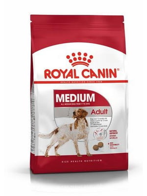 Royal Canin Medium Adult сухий корм для дорослих середніх собак 11-25 кг від 12 місяців 10 кг. | 6611705