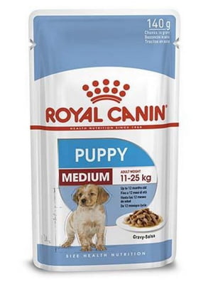 Royal Canin Medium Puppy вологий корм для цуценят середніх порід 2-10 міс. 140г х 12шт | 6611757