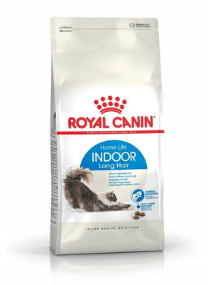 Royal Canin Indoor Long Hair сухой корм для длинношерстных кошек от 12 месяцев 2 кг. | 6611816