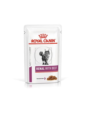 Royal Canin Renal with Beef влажный корм для кошек при заболеваниях почек 85гх12шт | 6611887