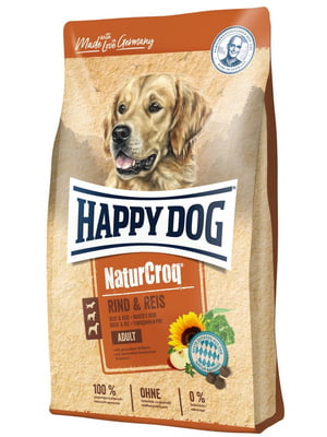 Happy Dog Naturcroq Rind&amp;Reis сухий корм для дорослих собак усіх порід 4 кг. | 6611929