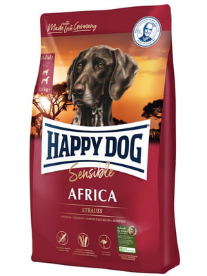 Happy Dog Sensible Africa сухой корм без злаков для собак при непереносимости корма | 6611935