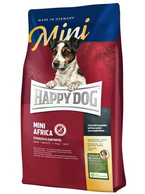 Happy Dog Mini Africa сухой корм без злаков для маленьких собак при аллергии | 6611942
