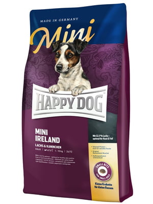 Happy Dog Mini Irеland сухий корм для дрібних собак при проблемах зі шкірою та линянням 0.3 кг. | 6611944
