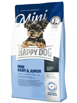 Happy Dog Mini Baby Junior сухой корм для щенков маленьких пород с 4 недель 4 кг. | 6611959