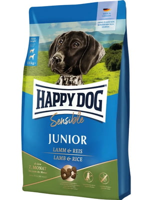 Happy Dog Sensible Junior Lamb Rice сухой корм для больших и средних щенков 7-18 мес. | 6611967