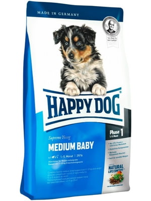 Happy Dog Supreme Young Medium Baby сухой корм для щенков средних пород с 4 недель | 6611992