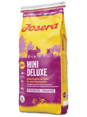Josera Mini Deluxe сухий беззерновий корм для дорослих собак дрібних порід з ягнятком | 6612024