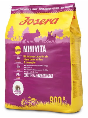 Josera Mini Vita сухий беззерновий корм для собак дрібних порід від 8 років з лососем | 6612025