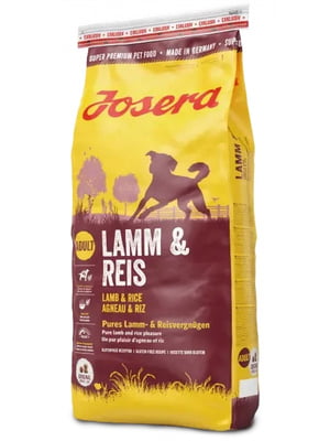 Josera Lamb &amp; Rice сухий корм для дорослих собак з помірною енергією | 6612029