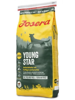 Josera Young Star сухий беззерновий корм для цуценят з 8 тижнів з птахом та картоплею | 6612035