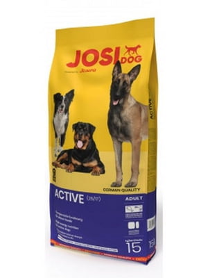 JosiDog Active сухой корм для взрослых активных собак всех пород без глютена 15 кг. | 6612039