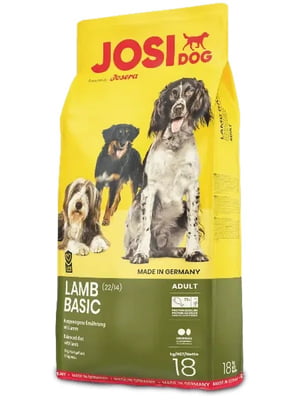 JosiDog Lamb Basic сухий корм для дорослих собак усіх порід з ягнятком | 6612049