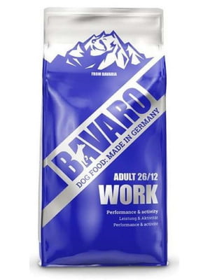 Bavaro Adult Work 26/12 сухой корм для рабочих активных собак всех пород | 6612060