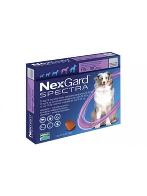 NexGard Spectra L таблетки від кліщів, бліх та гельмінтів для собак вагою від 15 до 30 кг 1 таблетка | 6612121