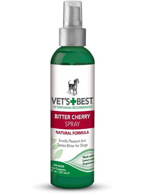 Vet`s Best Bitter Cherry Spray спрей для собак с горьким вкусом при разгрызании ран | 6612249