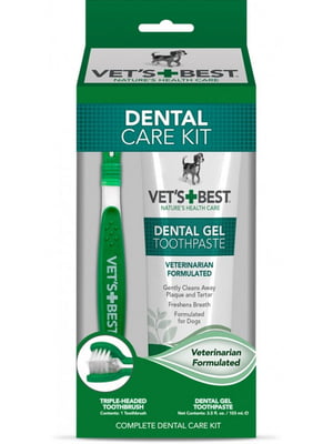 Vet`s Best Dental Care Kit набір для чищення зубів для собак | 6612257