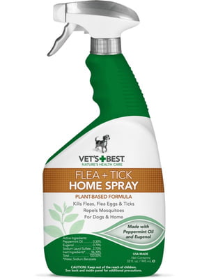Vet`s Best Flea Tick Home Spray універсальний спрей від бліх та кліщів для собак | 6612263