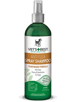 Vet`s Best Anti-Flea Spray Shampoo шампунь спрей от блох и клещей для собак | 6612264