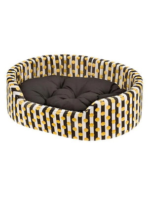Лежак - ліжко для собак та кішок Ferplast Dandy C 45 x 35 xh 13 cm - DANDY C 45, Чорний з білим | 6612529