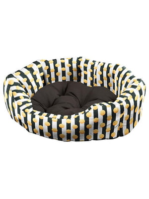 Лежанка - мягкое место для собак и кошек Ferplast Domino 44 x 40 x h 16 cm - DOMINO 45, Черный с белым | 6612541