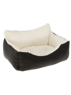 Лежак - диван для собак та кішок Ferplast Coccolo Deluxe 50 Чорний з білим | 6612575
