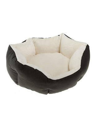 Лежак - м'яке місце для собак та кішок Ferplast Domino Deluxe Чорний з білим | 6612576
